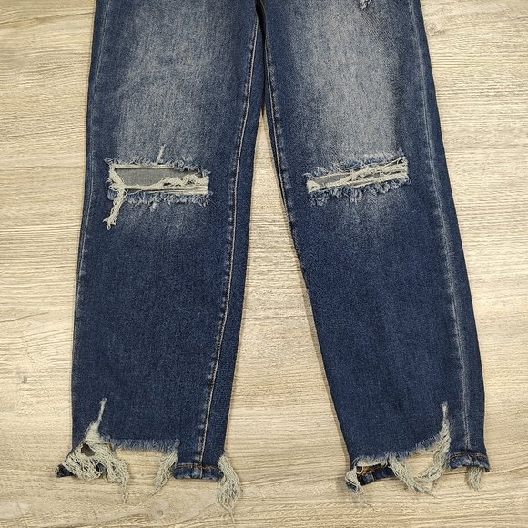 Risen Jeans Matt Crossover Girlfriend Distressed Denim Size 13 (31) High Rise - Picture 5 of 13